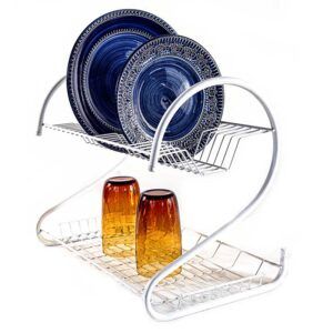 Platera dos niveles tubo blanca