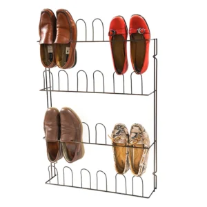 Zapatera de pared 9 pares bronce